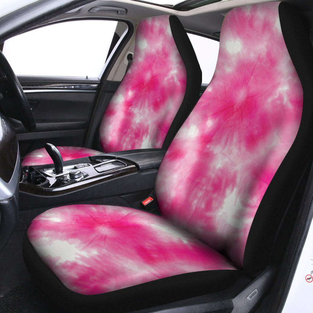 Pink Shibori Tie Dye Print Universal Fit Car Seat Covers