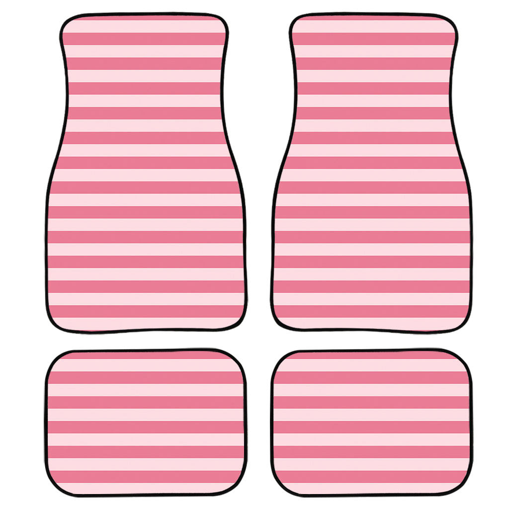 Pink Striped Pattern Print Front And Back Car Floor Mats/ Front Car Mat