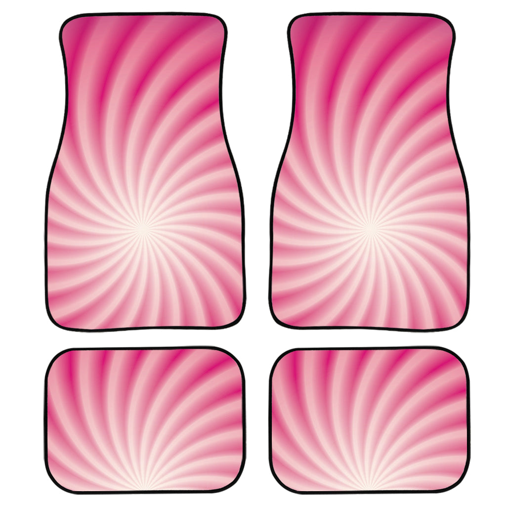 Pink Whirlpool Spiral Print Front And Back Car Floor Mats/ Front Car Mat