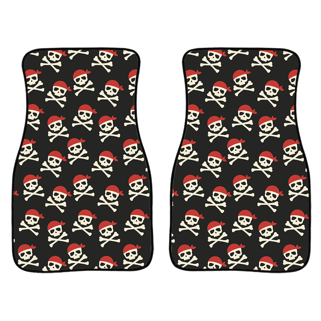 Pirate Skull Crossbones Pattern Print Front And Back Car Floor Mats/ Front Car Mat