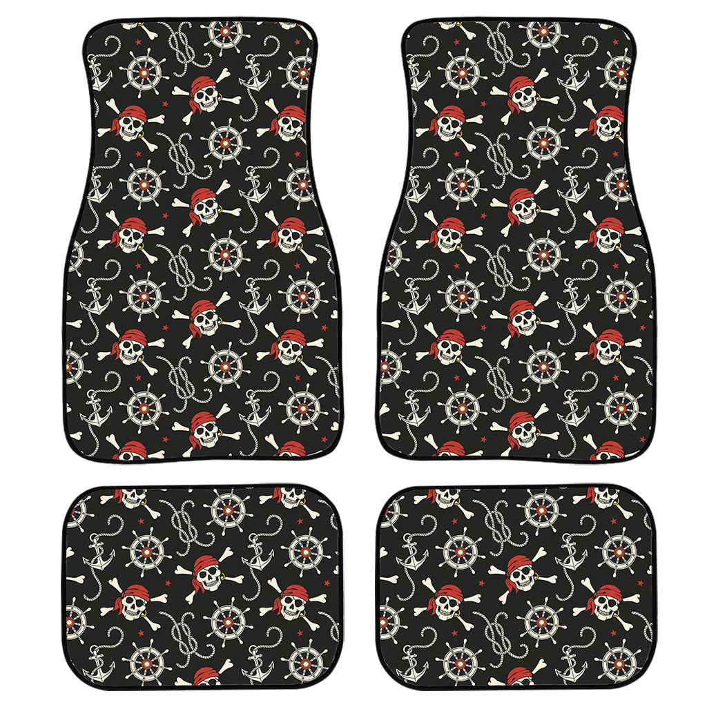 Pirate Theme Pattern Print Front And Back Car Floor Mats/ Front Car Mat