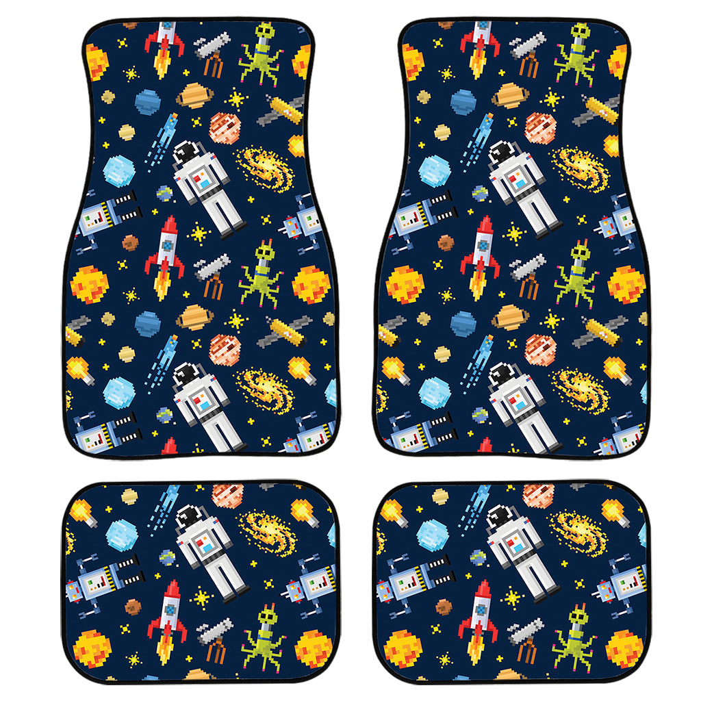 Pixel Space Pattern Print Front And Back Car Floor Mats/ Front Car Mat