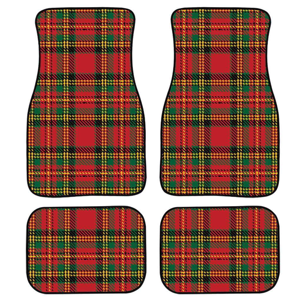 Pixel Stewart Scottish Tartan Print Front And Back Car Floor Mats/ Front Car Mat