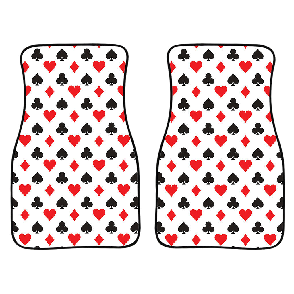 Playing Card Suits Pattern Print Front And Back Car Floor Mats/ Front Car Mat