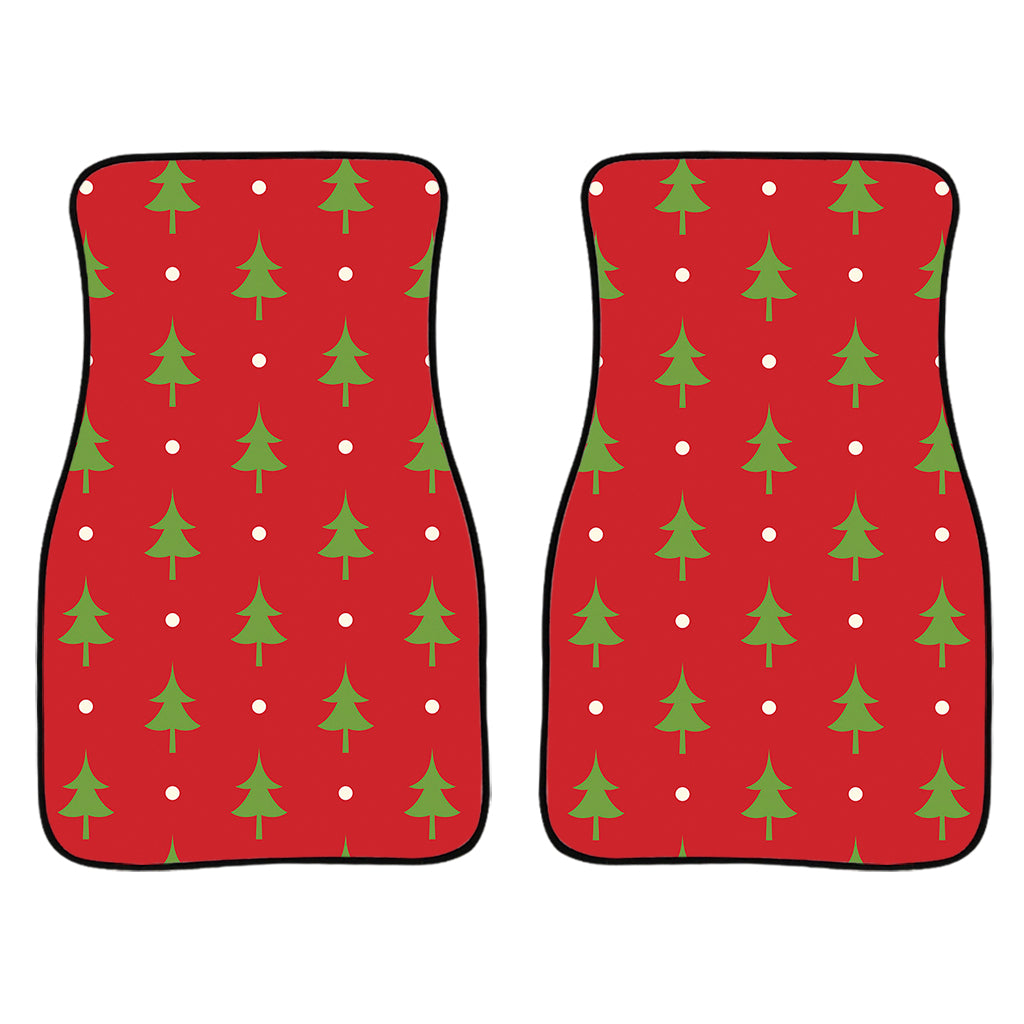 Polka Dot Christmas Tree Pattern Print Front And Back Car Floor Mats/ Front Car Mat