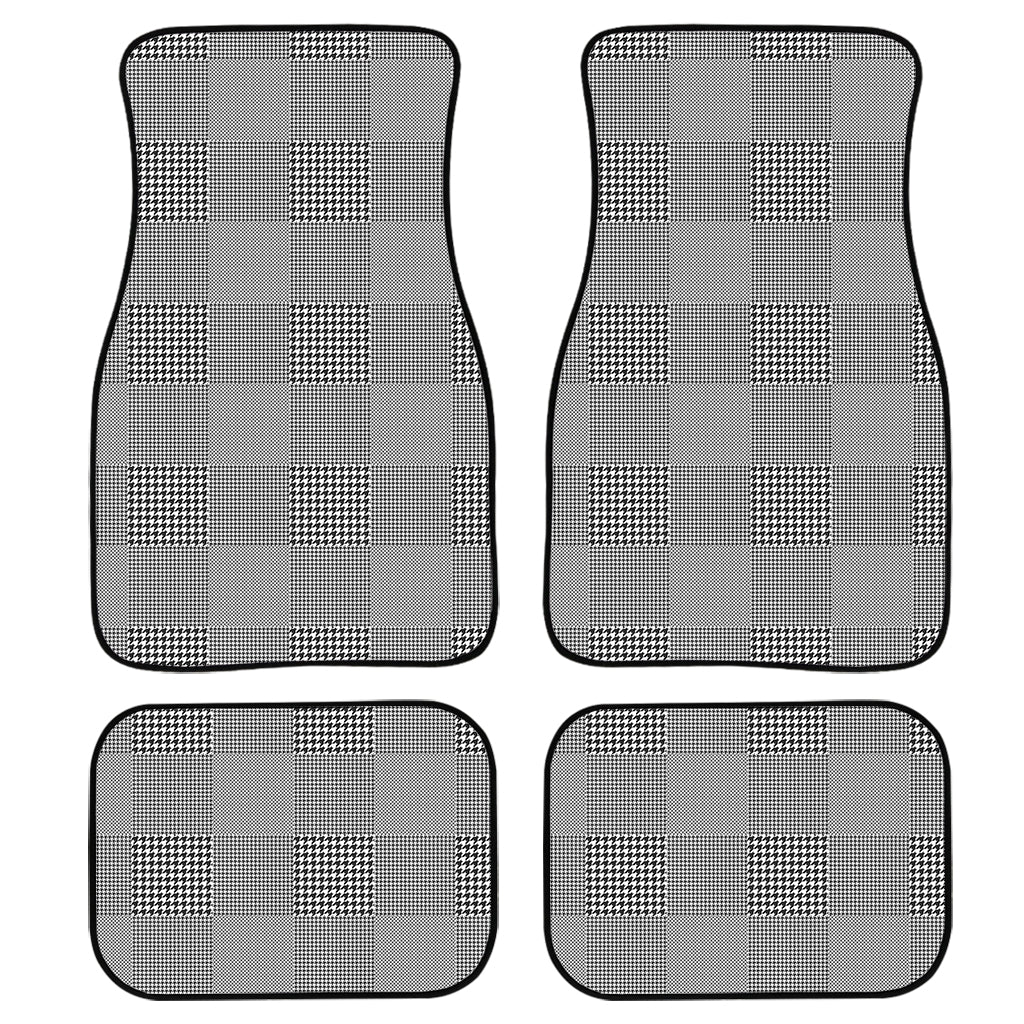Prince Of Wales Check Pattern Print Front And Back Car Floor Mats/ Front Car Mat