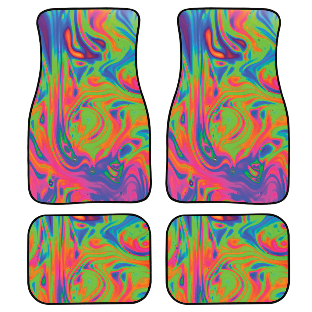 Psychedelic Bubble Print Front And Back Car Floor Mats/ Front Car Mat