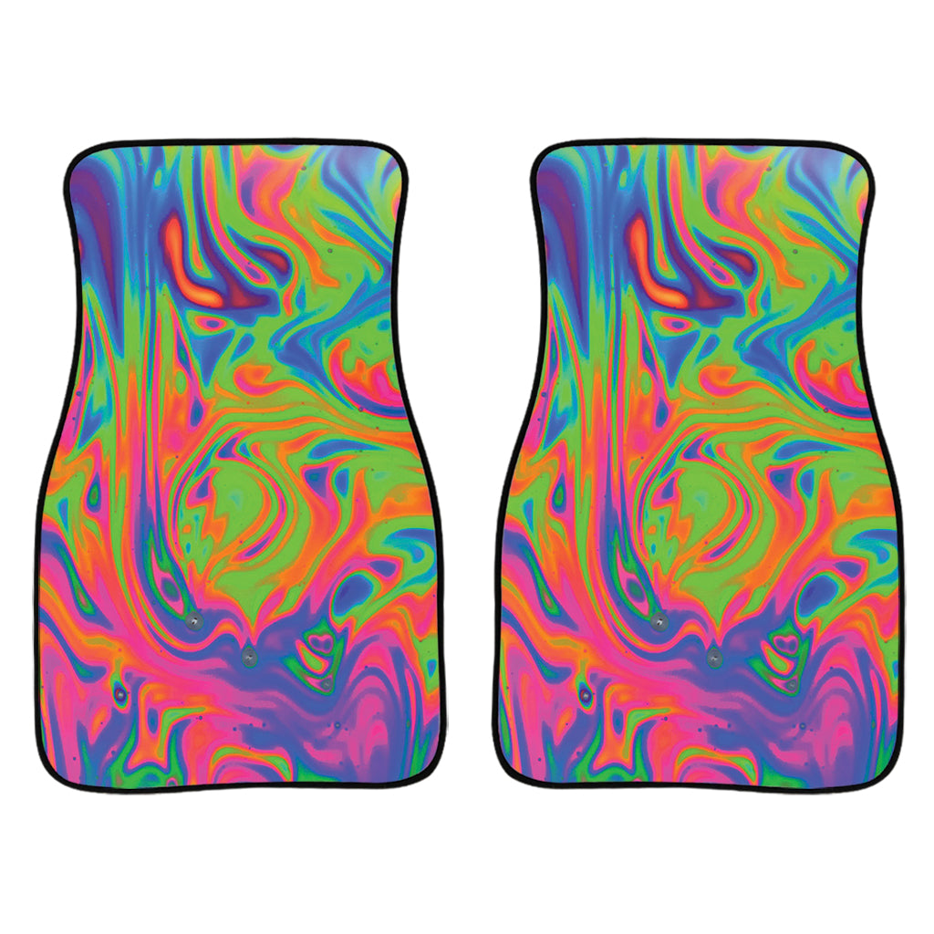 Psychedelic Bubble Print Front And Back Car Floor Mats/ Front Car Mat