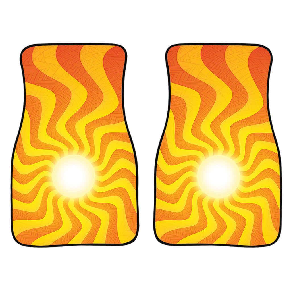 Psychedelic Burning Sun Print Front And Back Car Floor Mats/ Front Car Mat
