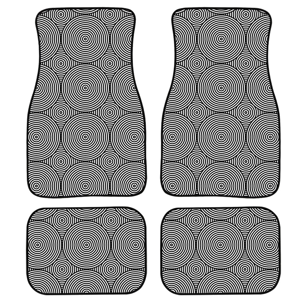 Psychedelic Circle Pattern Print Front And Back Car Floor Mats/ Front Car Mat