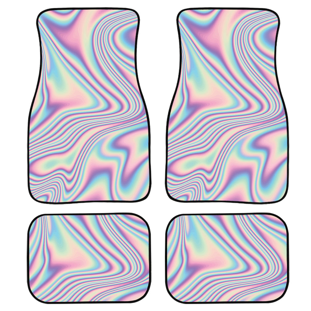 Psychedelic Holographic Print Front And Back Car Floor Mats/ Front Car Mat