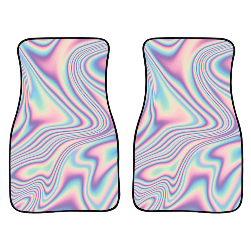 Psychedelic Holographic Print Front And Back Car Floor Mats/ Front Car Mat