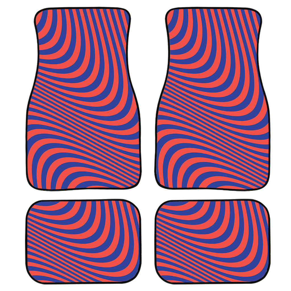Psychedelic Illusion Print Front And Back Car Floor Mats/ Front Car Mat