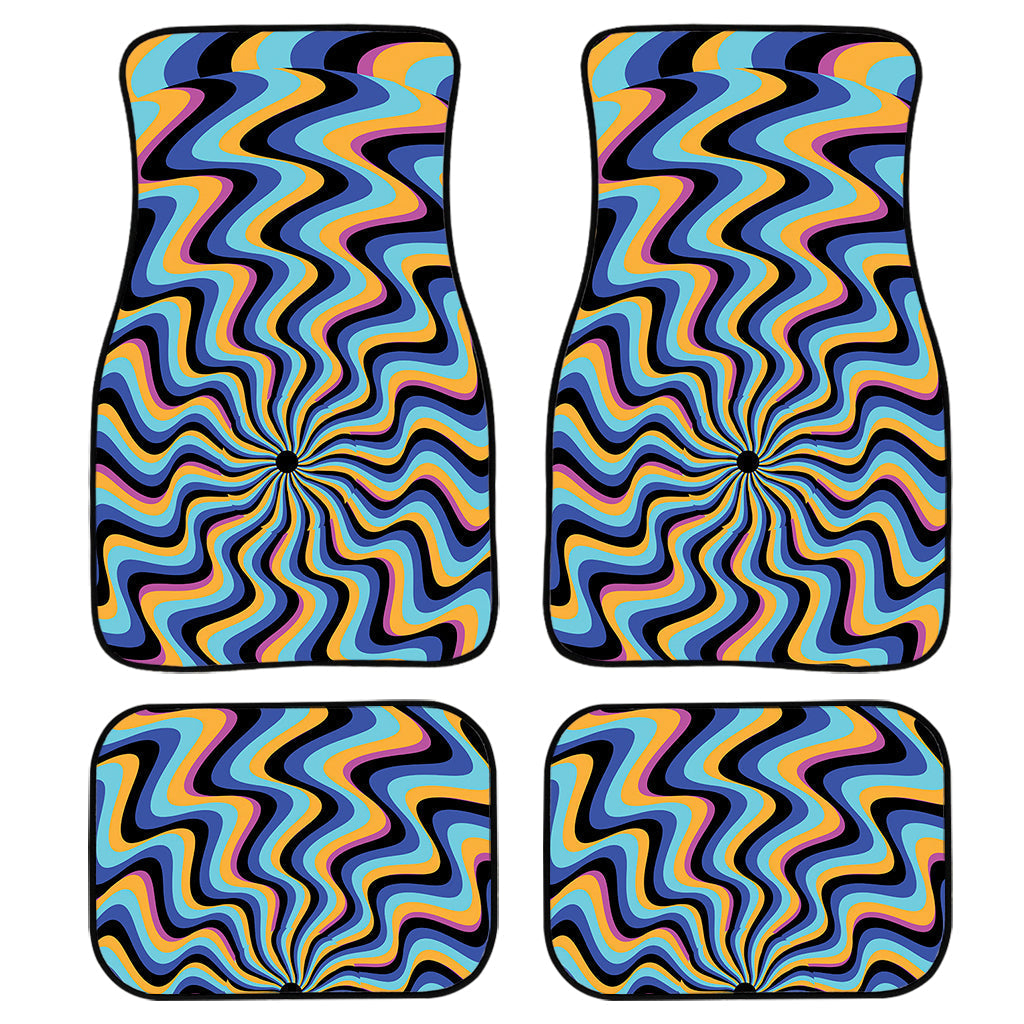 Psychedelic Illusory Motion Print Front And Back Car Floor Mats/ Front Car Mat