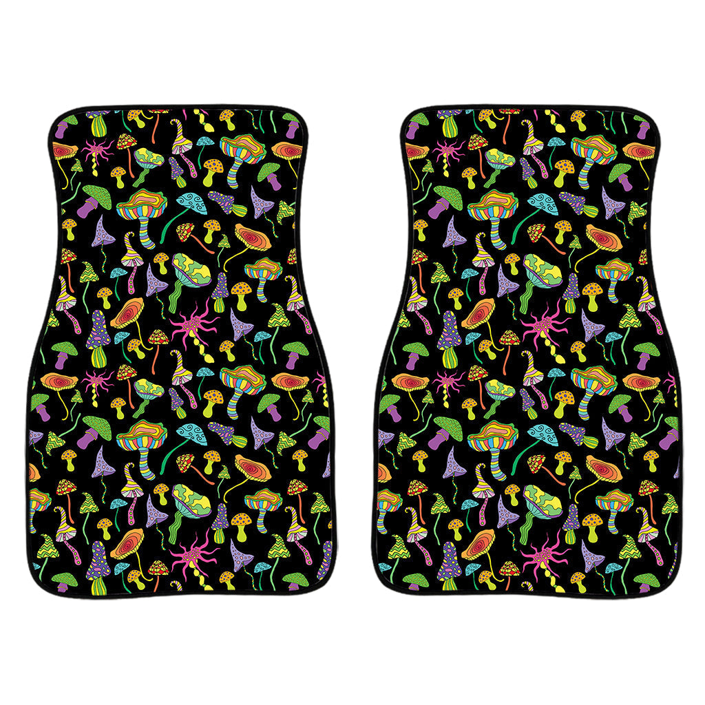 Psychedelic Mushroom Pattern Print Front And Back Car Floor Mats/ Front Car Mat
