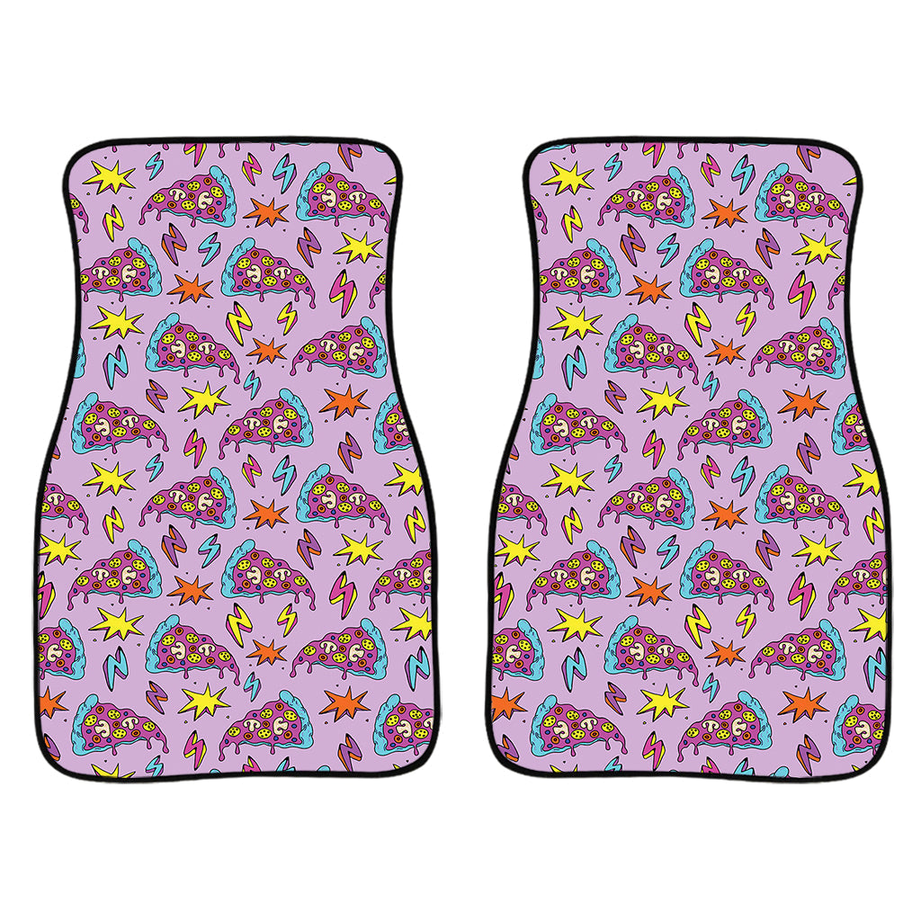 Psychedelic Pizza Pattern Print Front And Back Car Floor Mats/ Front Car Mat