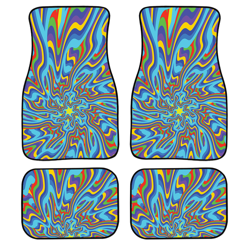 Psychedelic Print Front And Back Car Floor Mats/ Front Car Mat