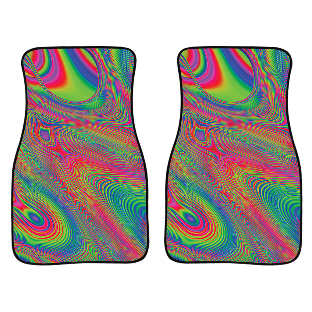 Psychedelic Rave Print Front And Back Car Floor Mats/ Front Car Mat