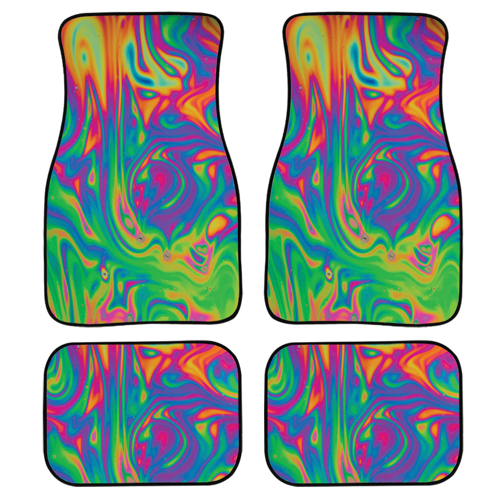 Psychedelic Surface Print Front And Back Car Floor Mats/ Front Car Mat
