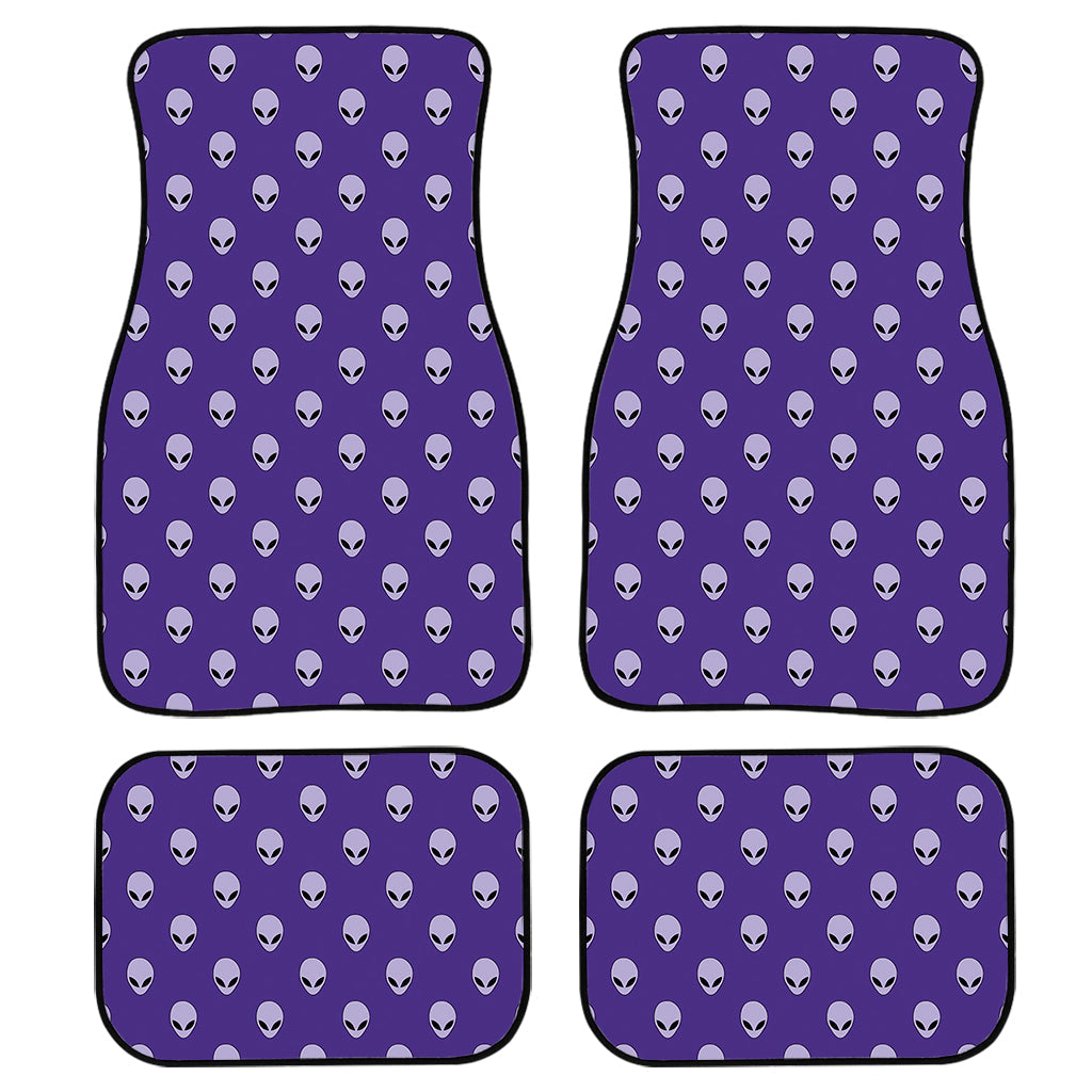 Purple Alien Face Pattern Print Front And Back Car Floor Mats/ Front Car Mat