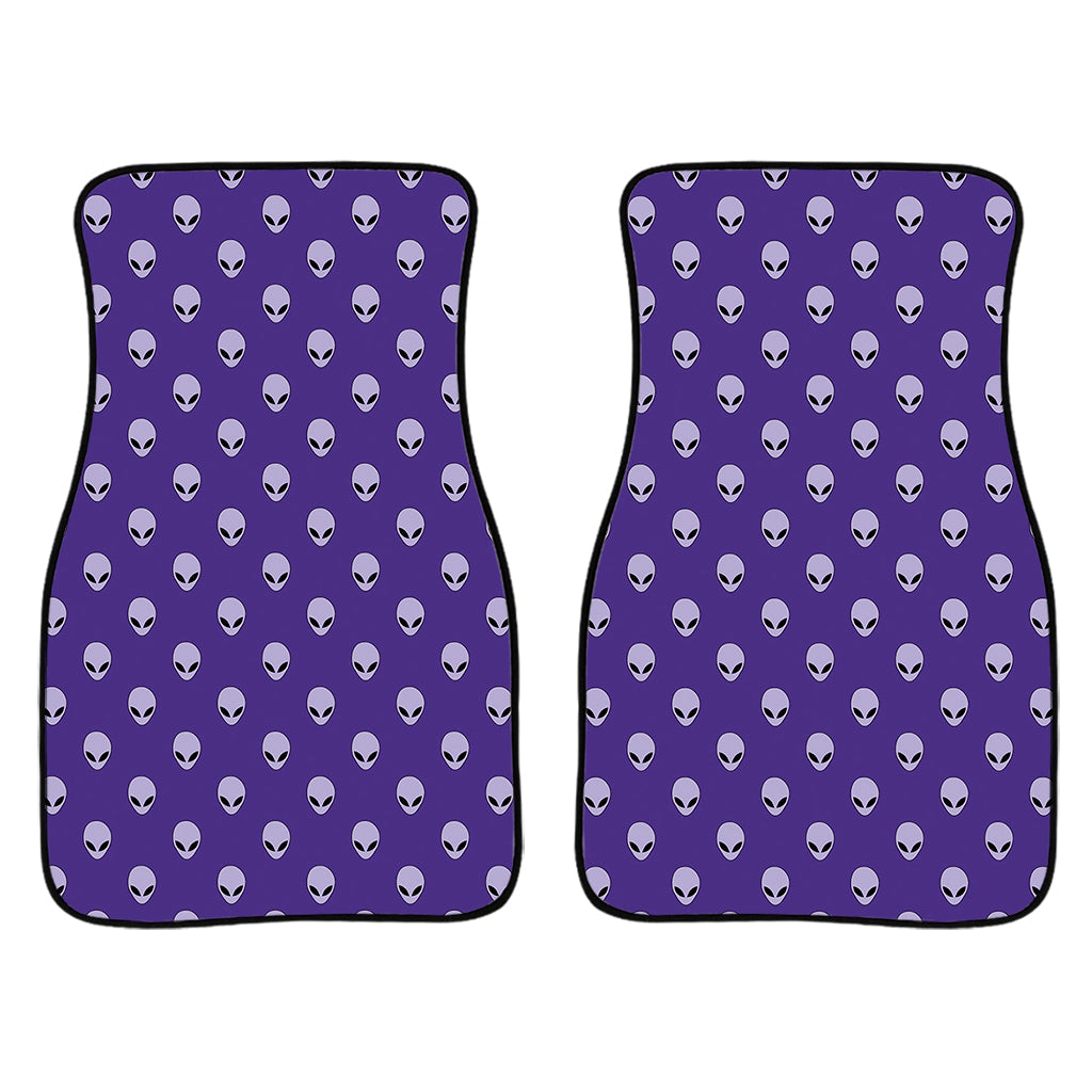 Purple Alien Face Pattern Print Front And Back Car Floor Mats/ Front Car Mat