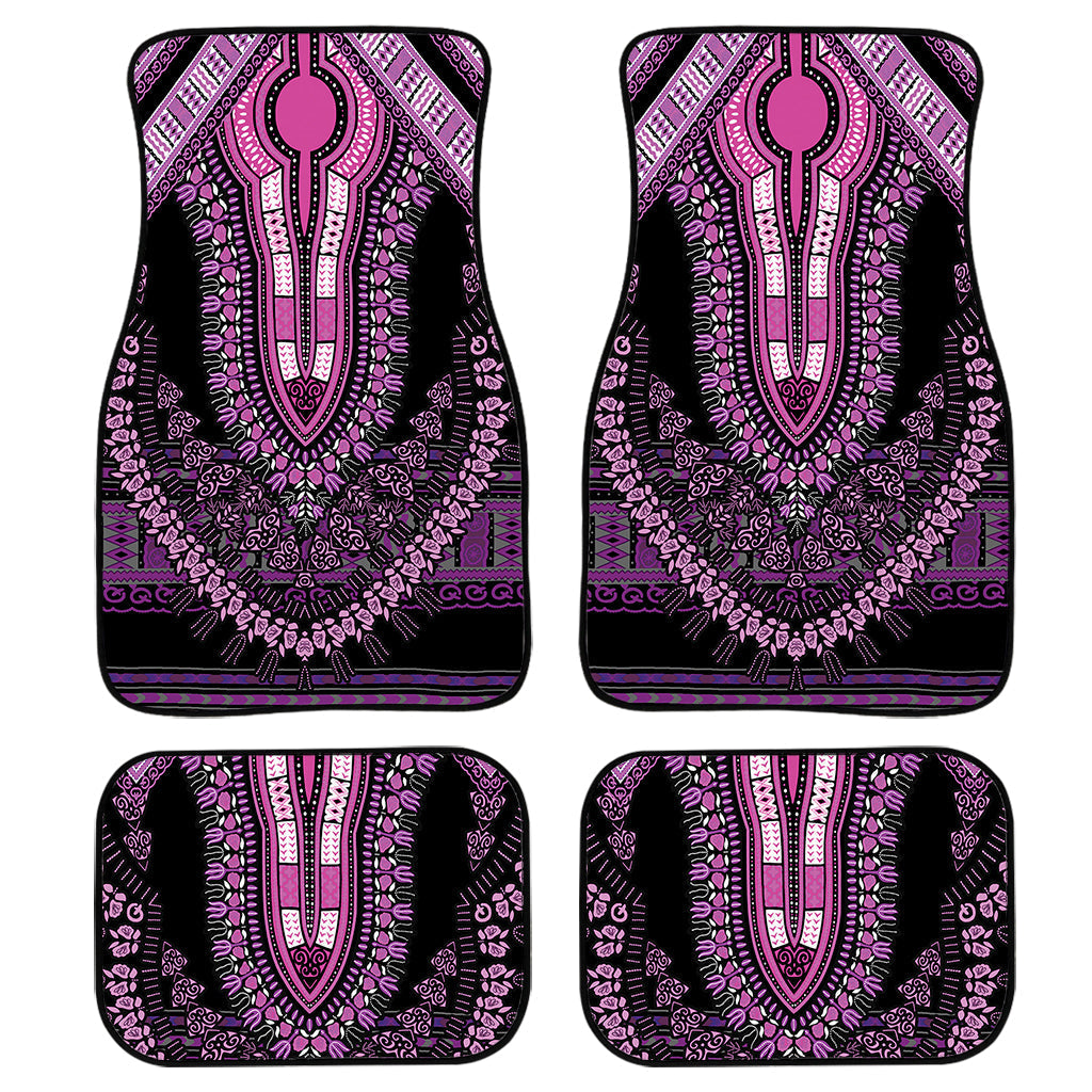 Purple And Black African Dashiki Print Front And Back Car Floor Mats/ Front Car Mat