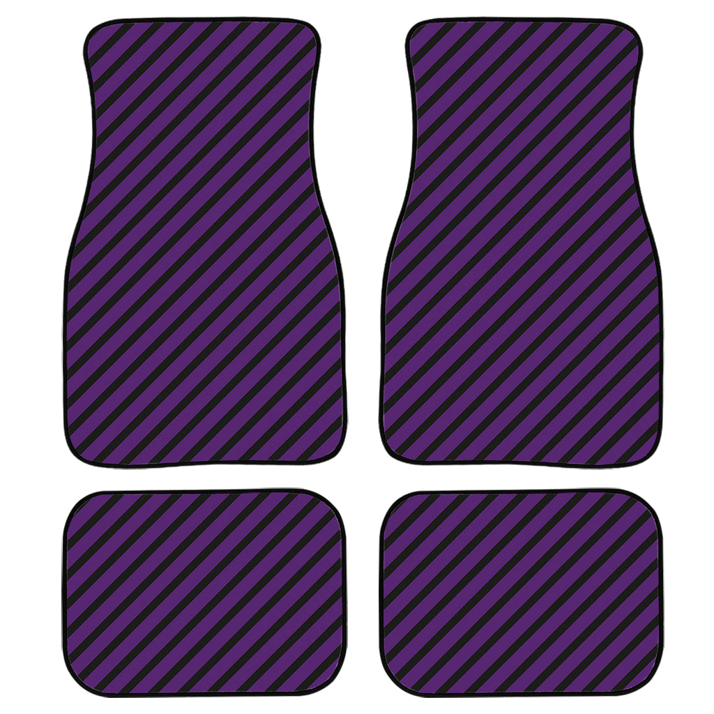 Purple And Black Halloween Pattern Print Front And Back Car Floor Mats/ Front Car Mat