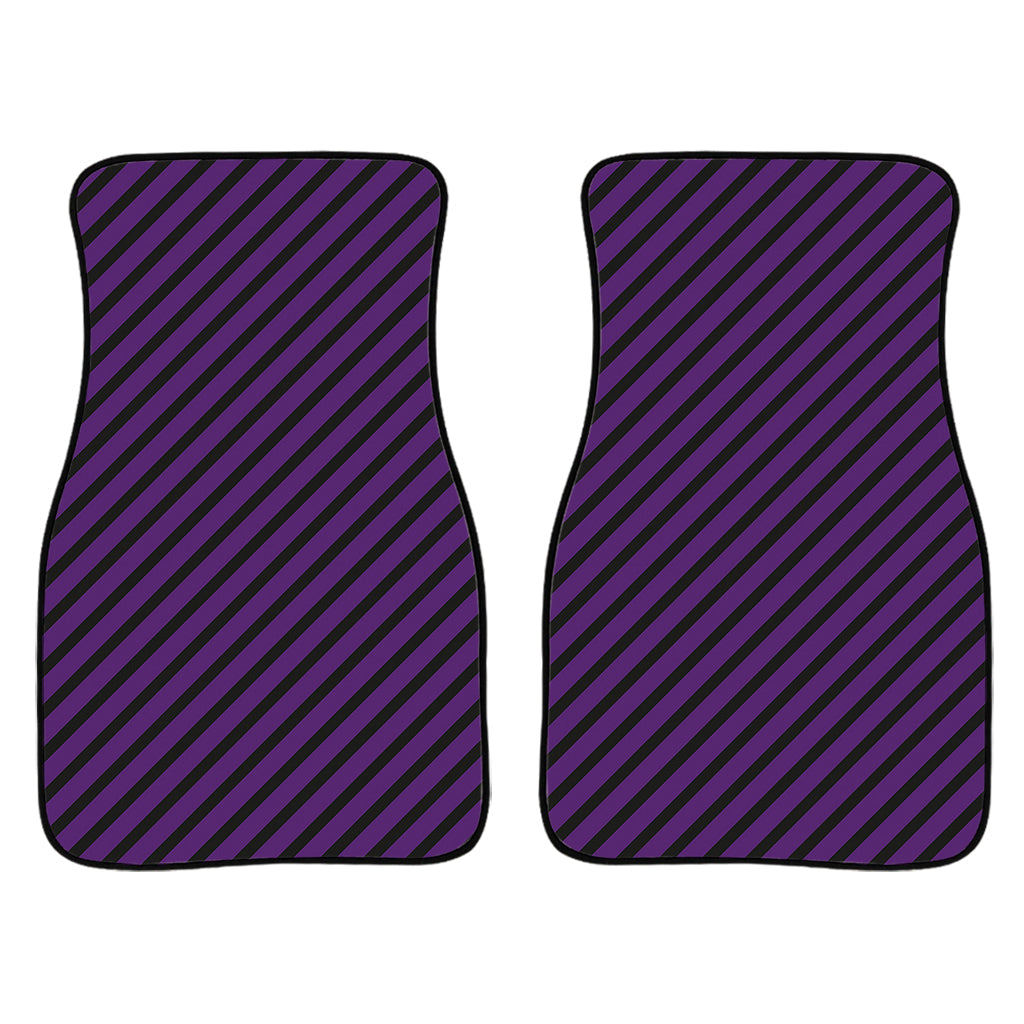 Purple And Black Halloween Pattern Print Front And Back Car Floor Mats/ Front Car Mat