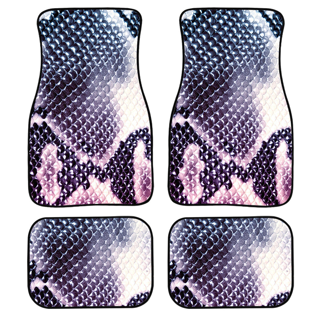 Purple And Blue Snakeskin Print Front And Back Car Floor Mats/ Front Car Mat