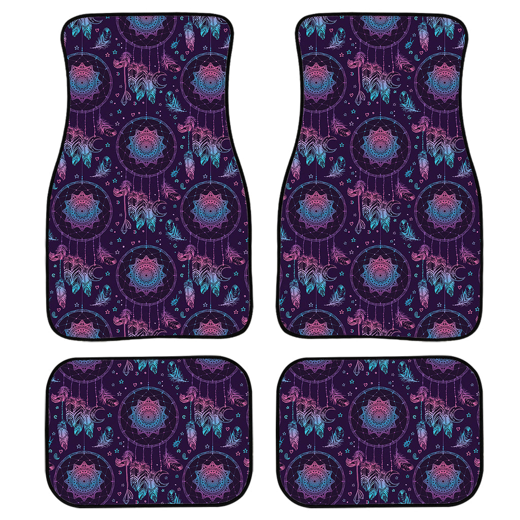 Purple And Teal Dream Catcher Print Front And Back Car Floor Mats/ Front Car Mat