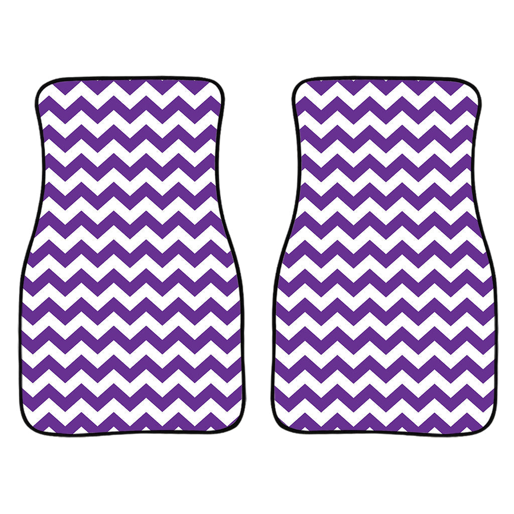 Purple And White Chevron Pattern Print Front And Back Car Floor Mats/ Front Car Mat