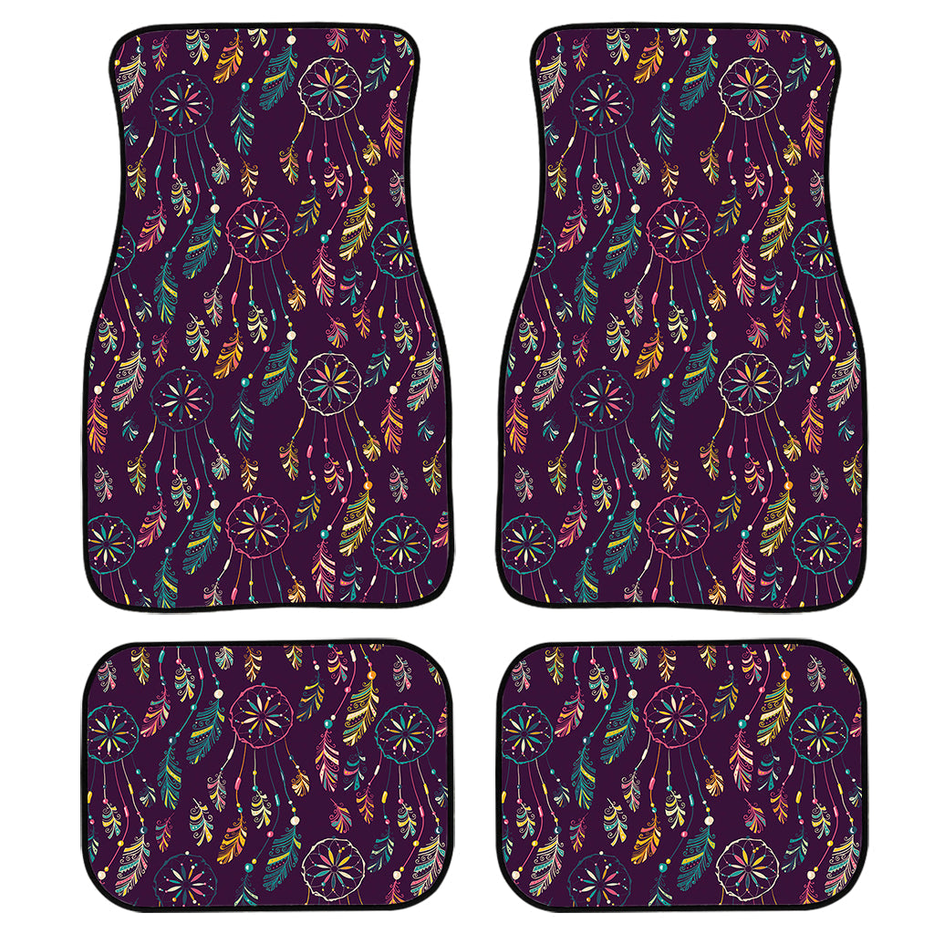 Purple Bohemian Dream Catcher Print Front And Back Car Floor Mats/ Front Car Mat