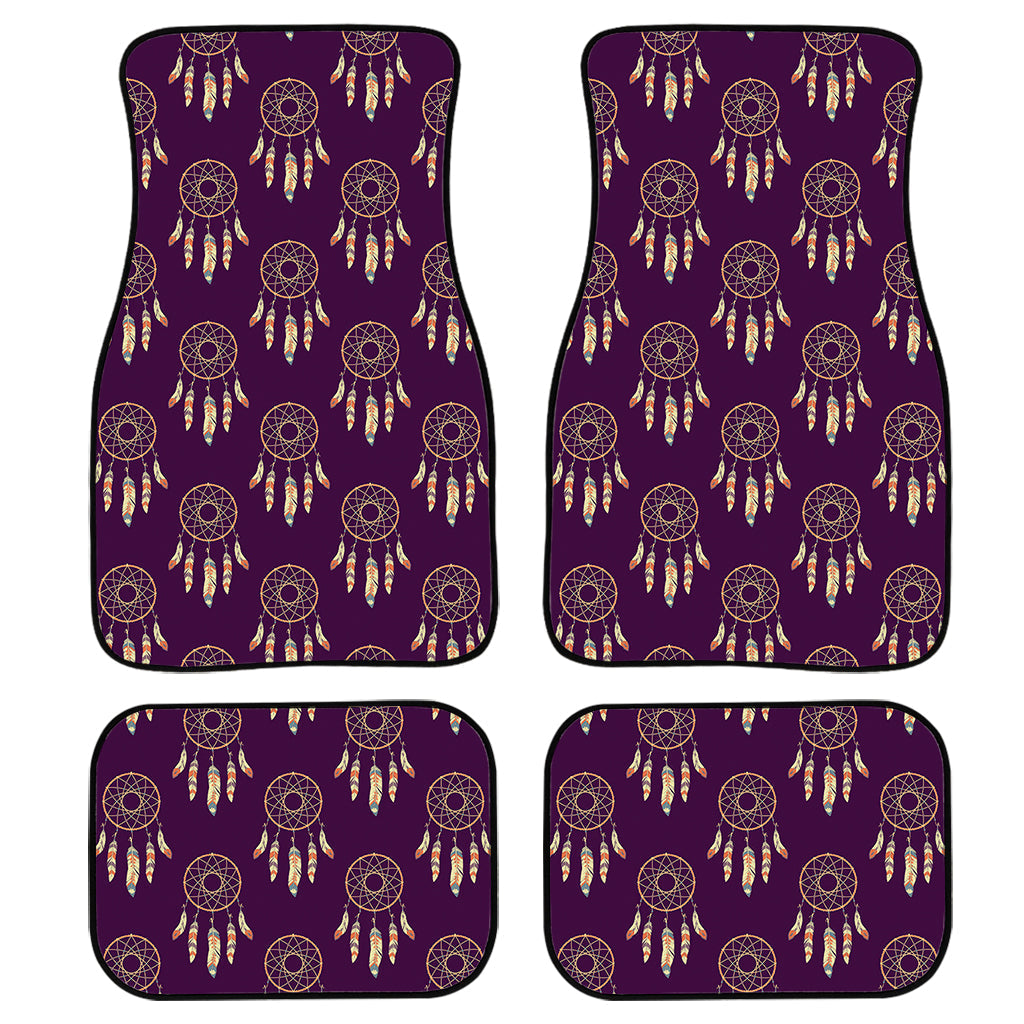 Purple Boho Dream Catcher Pattern Print Front And Back Car Floor Mats/ Front Car Mat
