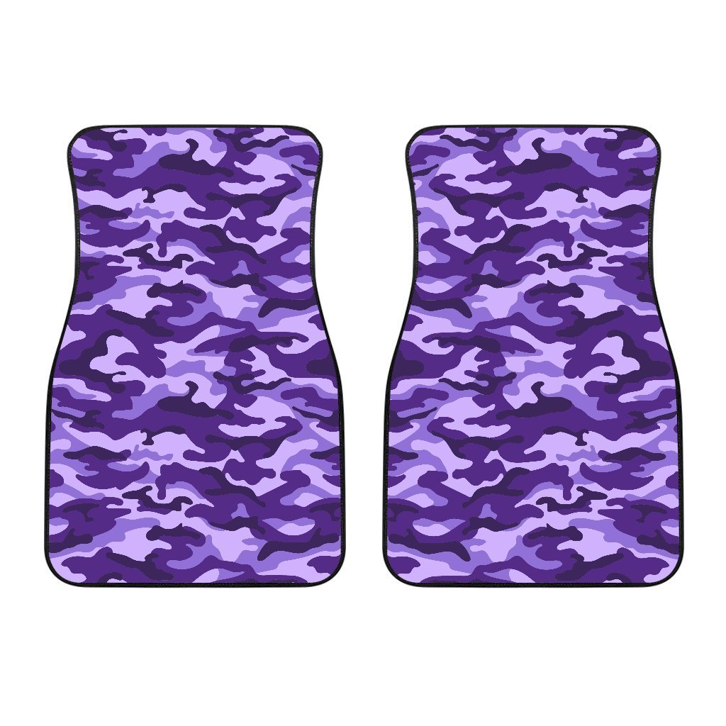 Purple Camouflage Print Front And Back Car Floor Mats/ Front Car Mat
