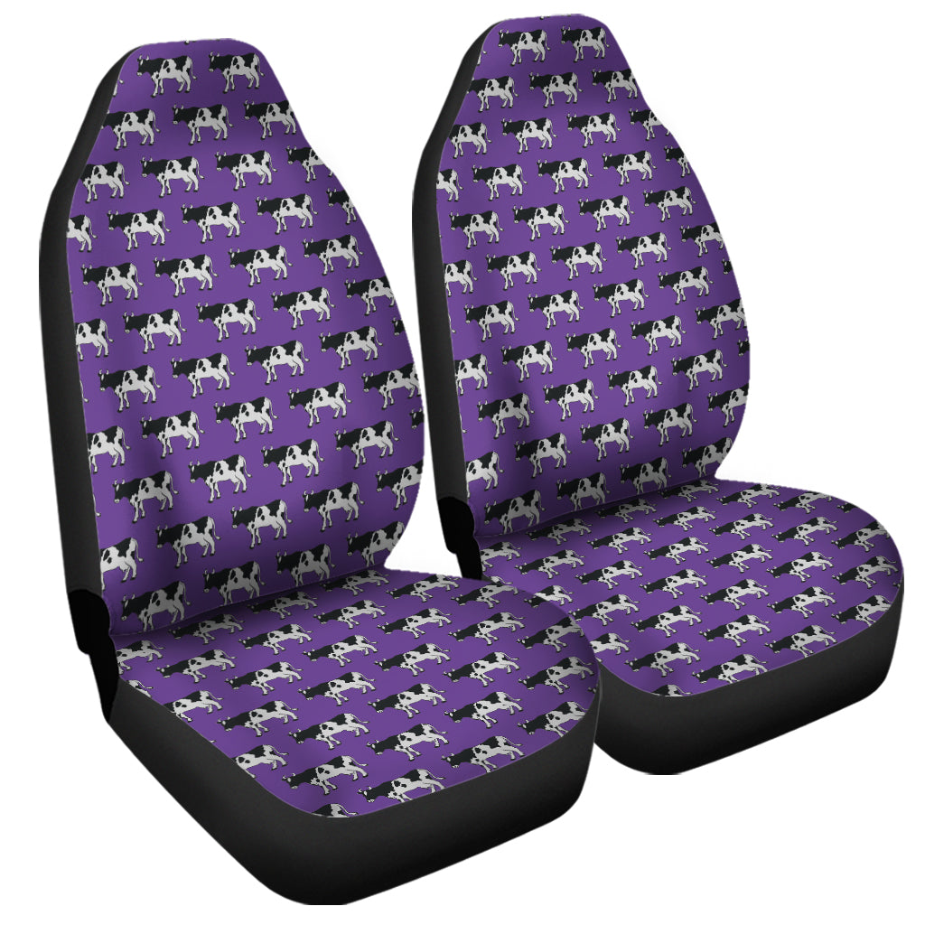Purple Cow Pattern Print Universal Fit Car Seat Covers