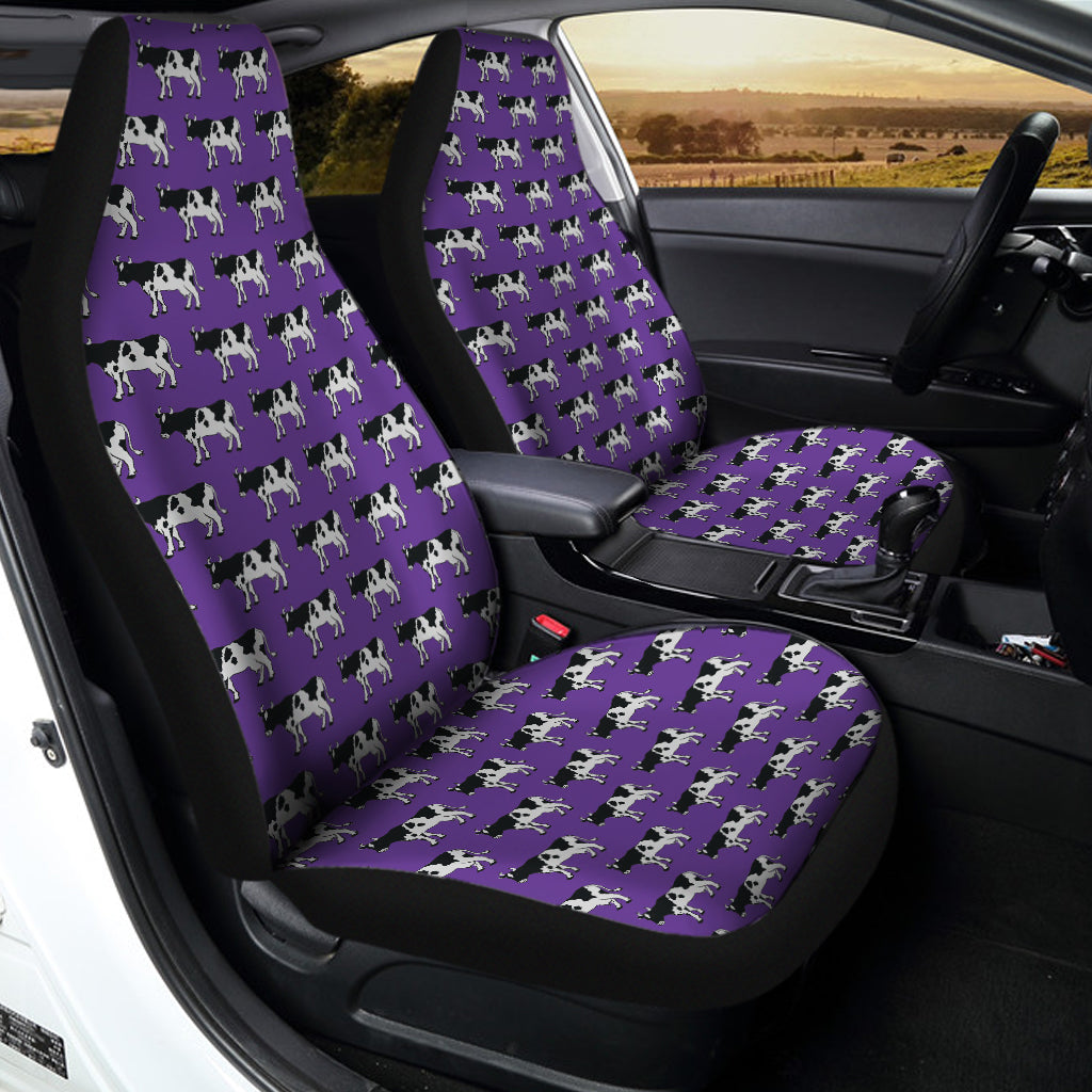 Purple Cow Pattern Print Universal Fit Car Seat Covers