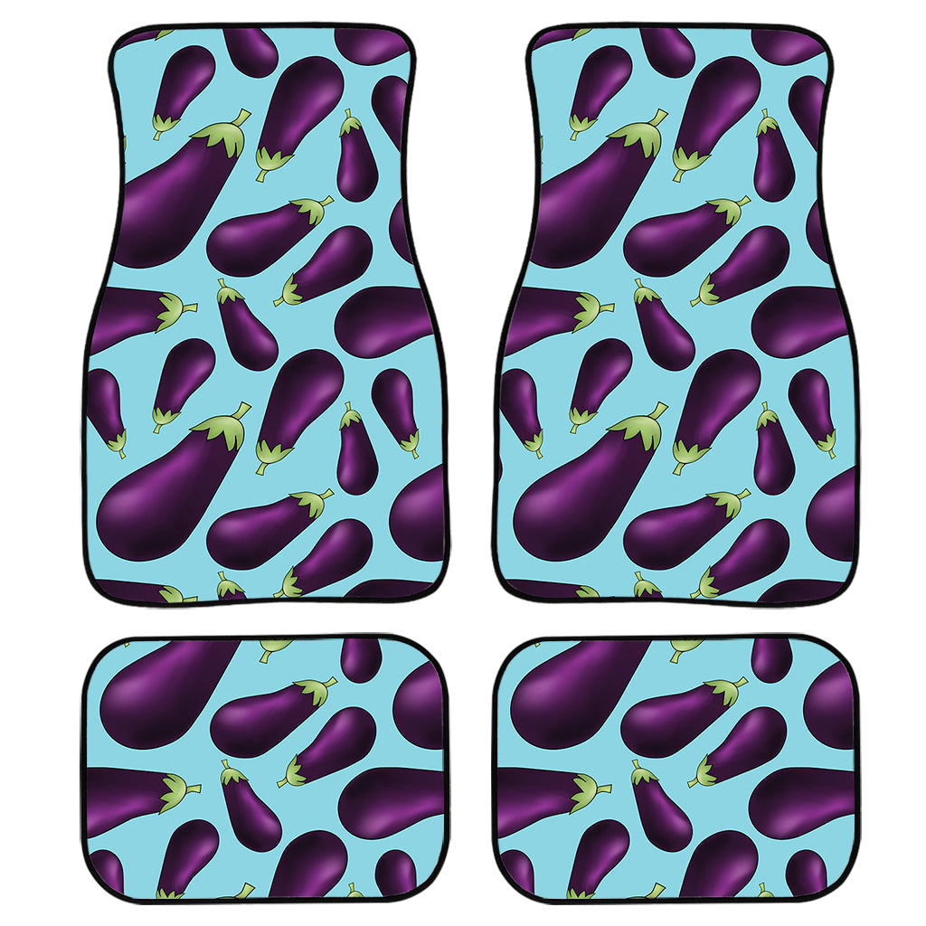 Purple Eggplant Pattern Print Front And Back Car Floor Mats/ Front Car Mat
