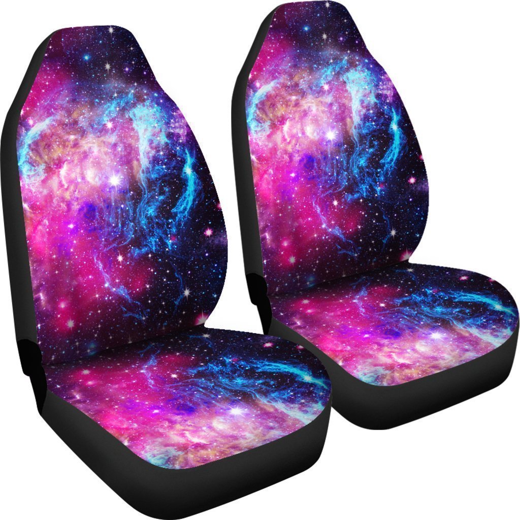 Purple Galaxy Space Blue Stardust Print Universal Fit Car Seat Covers