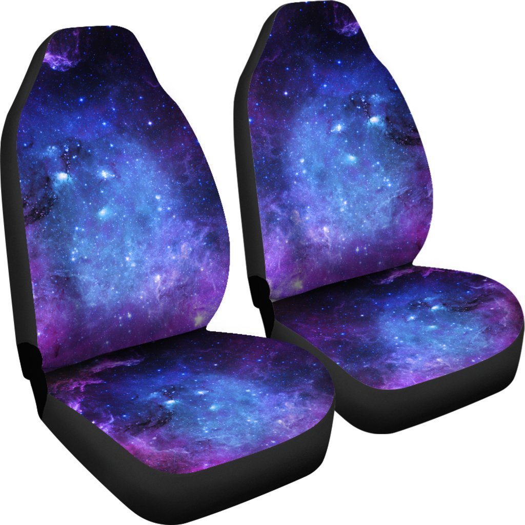 Purple Galaxy Space Blue Starfield Print Universal Fit Car Seat Covers