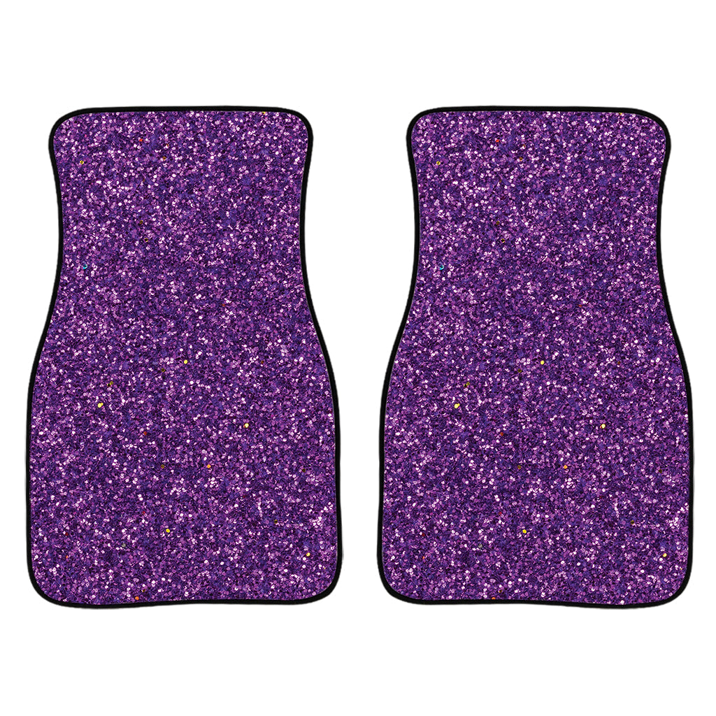 Purple Glitter Texture Print Front And Back Car Floor Mats/ Front Car Mat