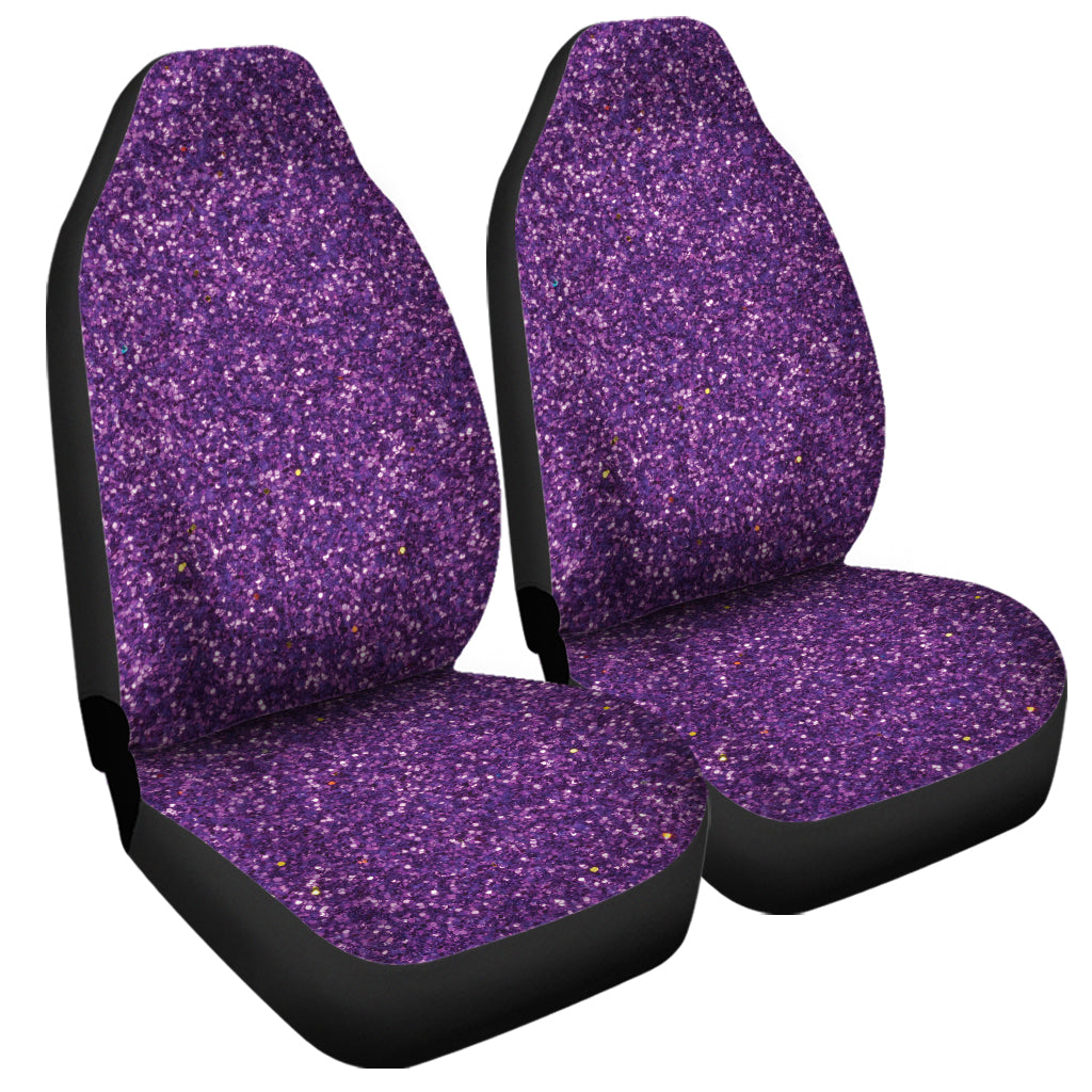 Purple Glitter Texture Print Universal Fit Car Seat Covers