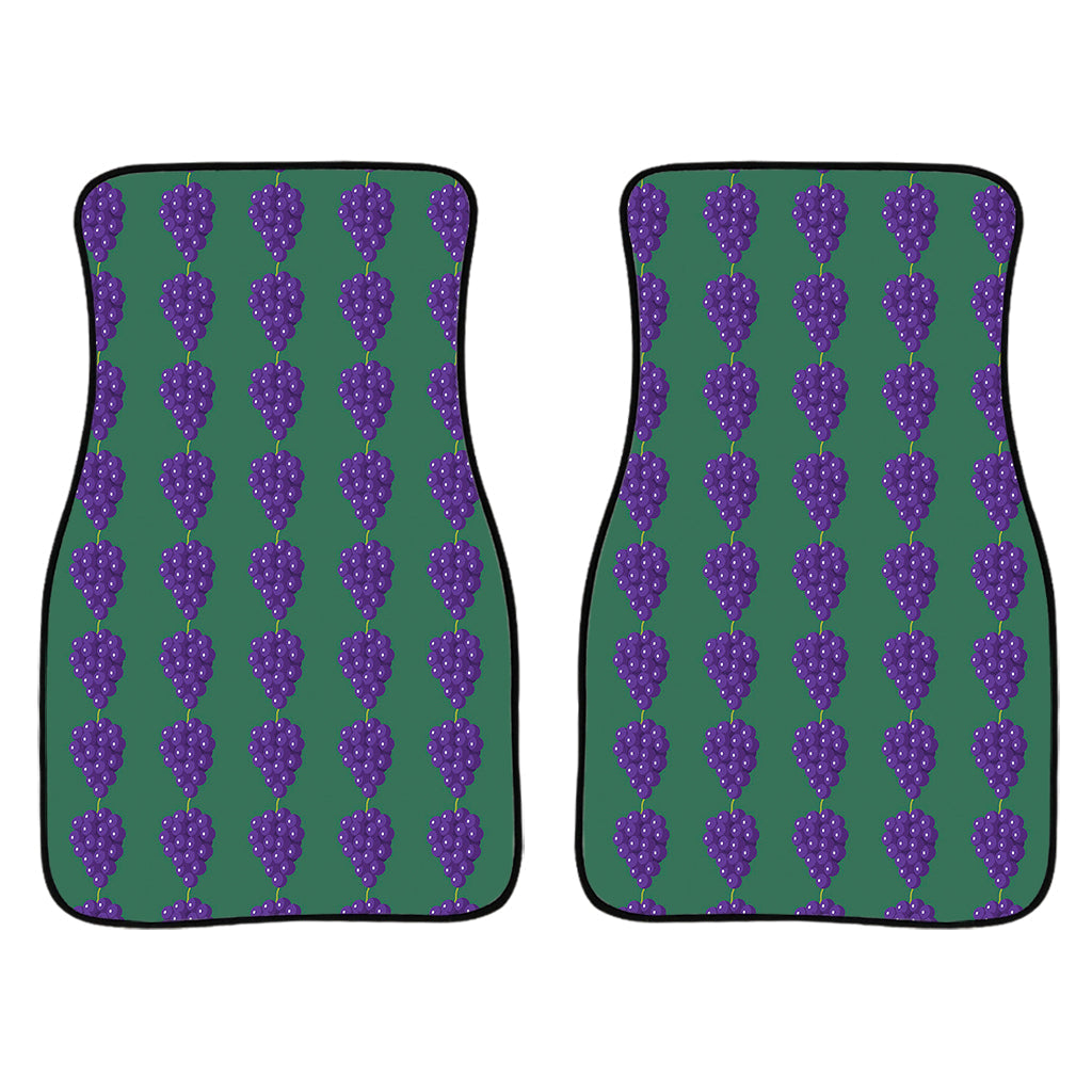 Purple Grape Pattern Print Front And Back Car Floor Mats/ Front Car Mat