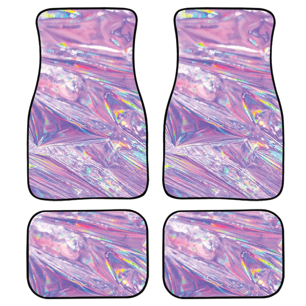 Purple Holographic Print Front And Back Car Floor Mats/ Front Car Mat