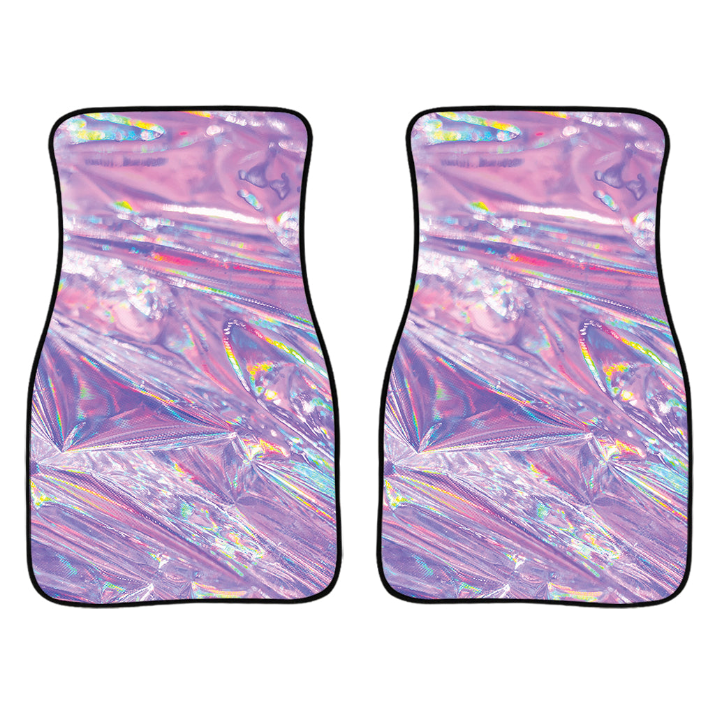 Purple Holographic Print Front And Back Car Floor Mats/ Front Car Mat
