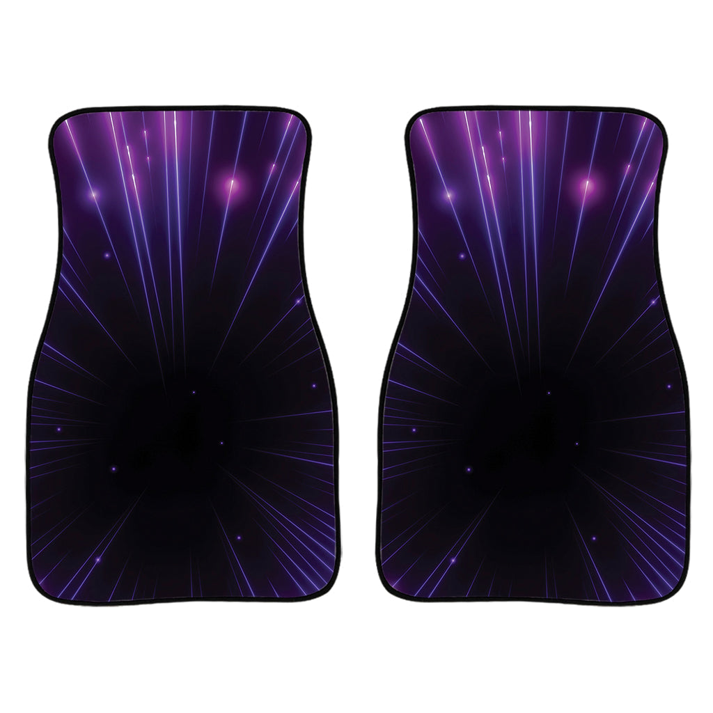 Purple Hyperspace Print Front And Back Car Floor Mats/ Front Car Mat