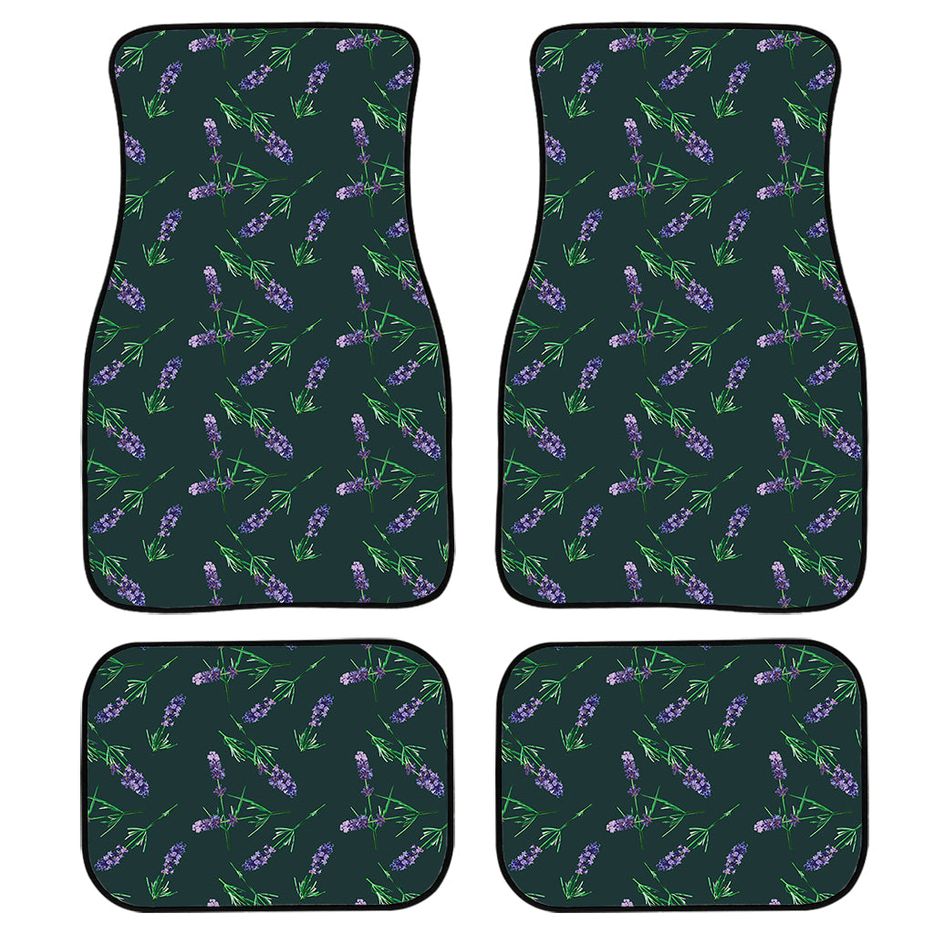 Purple Lavender Pattern Print Front And Back Car Floor Mats/ Front Car Mat
