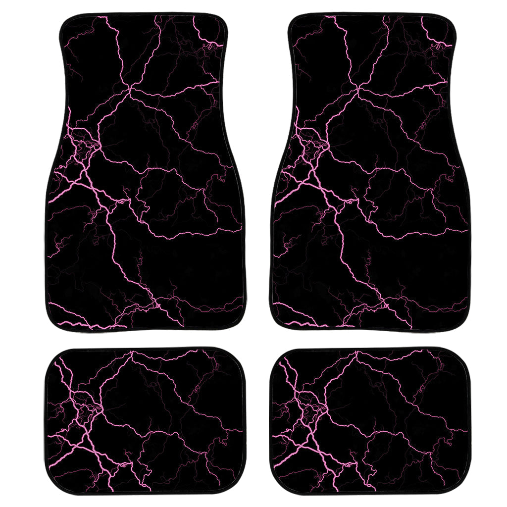 Purple Lightning Print Front And Back Car Floor Mats/ Front Car Mat