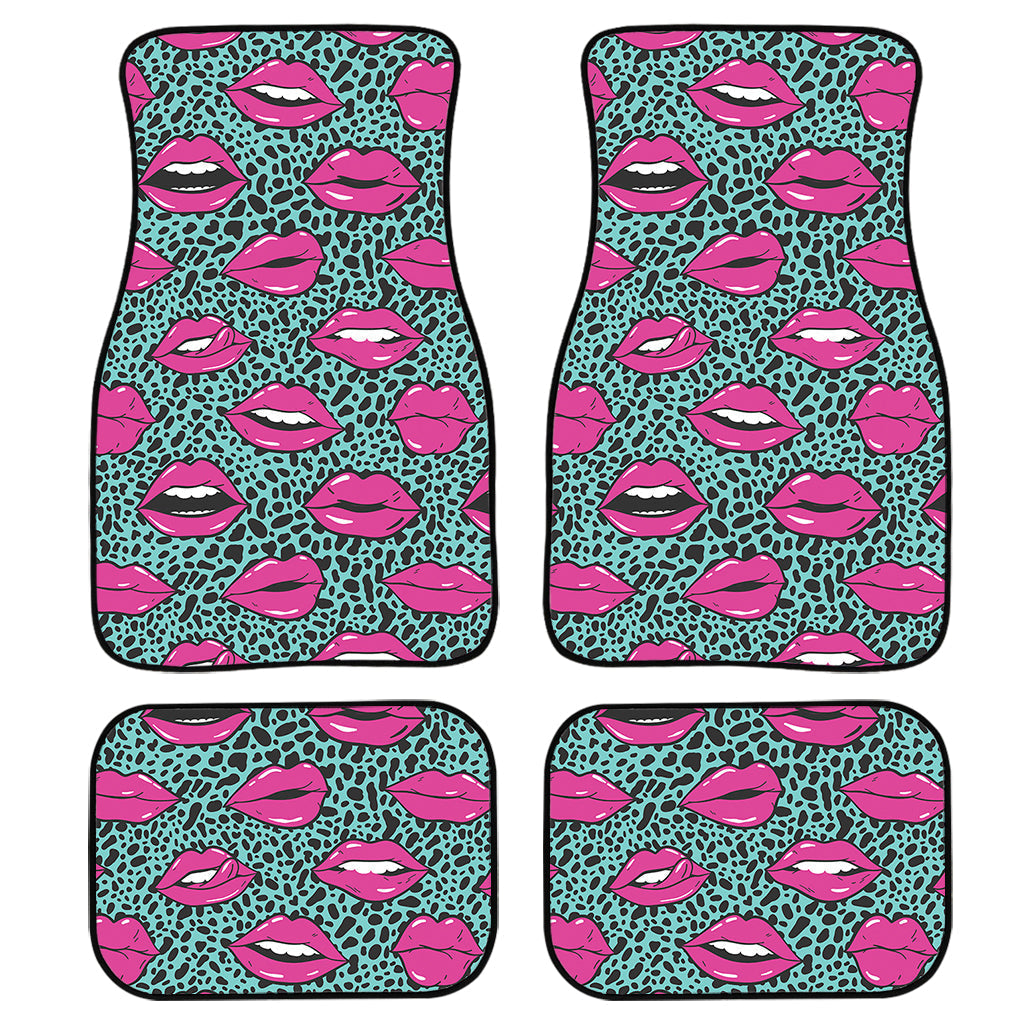 Purple Lips Pattern Print Front And Back Car Floor Mats/ Front Car Mat