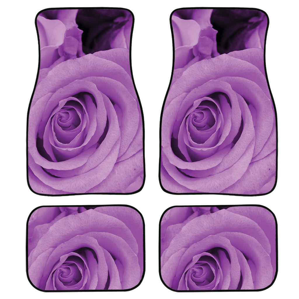 Purple Rose Print Front And Back Car Floor Mats/ Front Car Mat