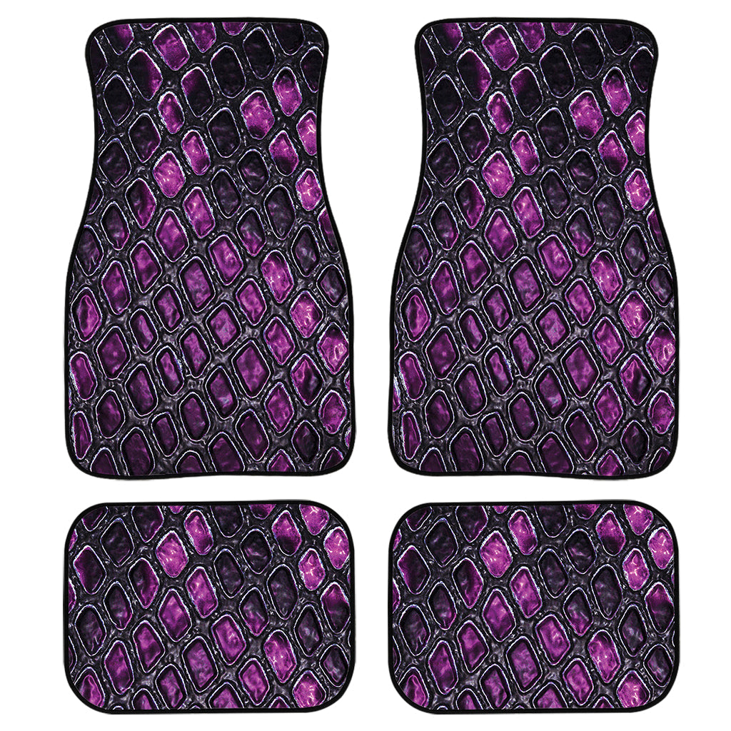 Purple Snakeskin Print Front And Back Car Floor Mats/ Front Car Mat